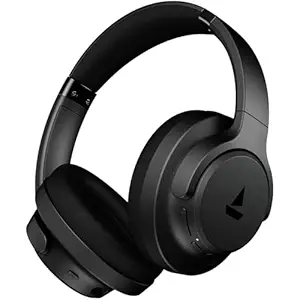 boAt Rockerz 512 ANC,(~40dB) Hybrid ANC, 80H Battery, 40mm Drivers, 40ms Low Latency, ENx Tech,Stream Ad Free Music via App Support, Bluetooth Headphones, Wireless Headphone with Mic (Cosmic Black)